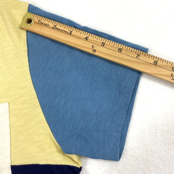 J. Crew T Shirt Mens Medium Colorblock Tee Short Sleeve Pocket Casual - Picture 6 of 7